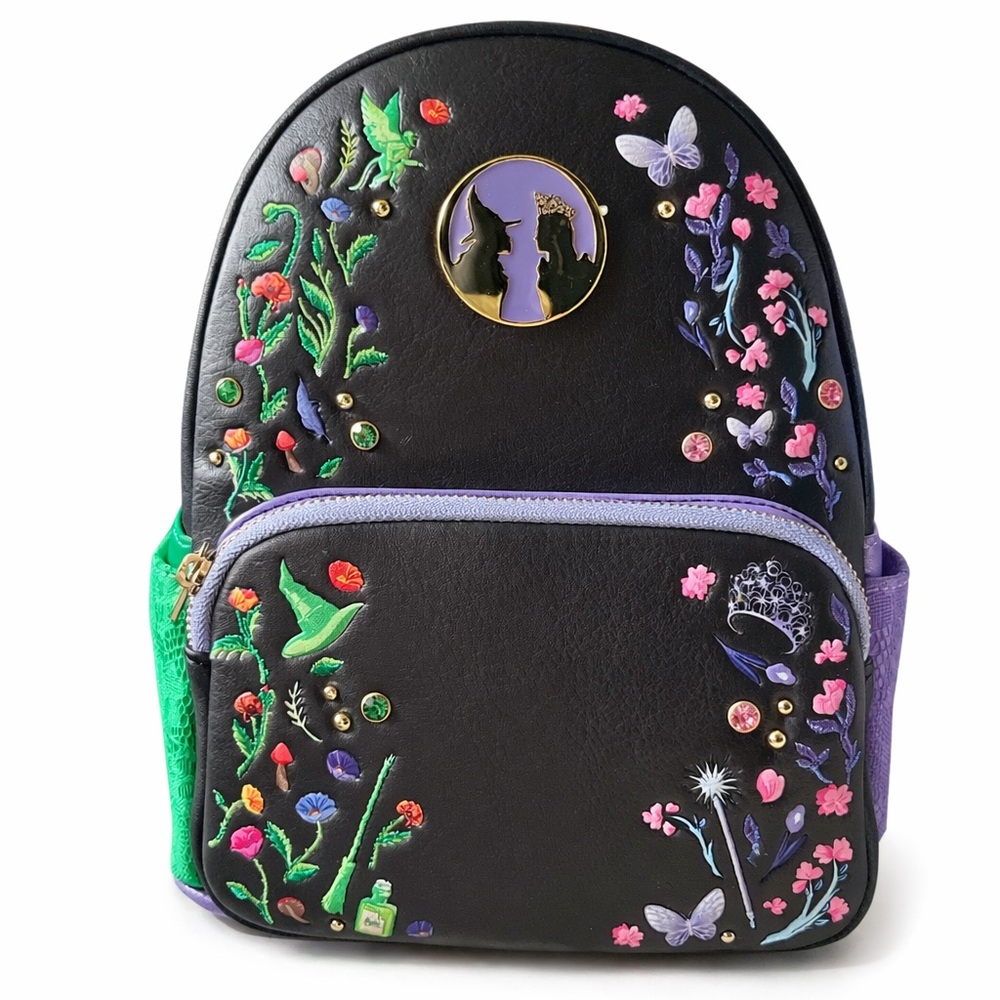 Loungefly Disney Glinda & Elphaba Floral Silhouette Mini Backpack Wizard of Oz